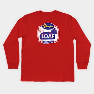 Purrfect Loaf Premium Bread - distressed version Kids Long Sleeve T-Shirt